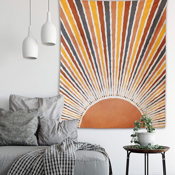 Boho Sunset/Sunrise Hippie Indie Mandala Tapestry Art Yoga Mat/Room/Dorm Decor - Picture 2 of 7